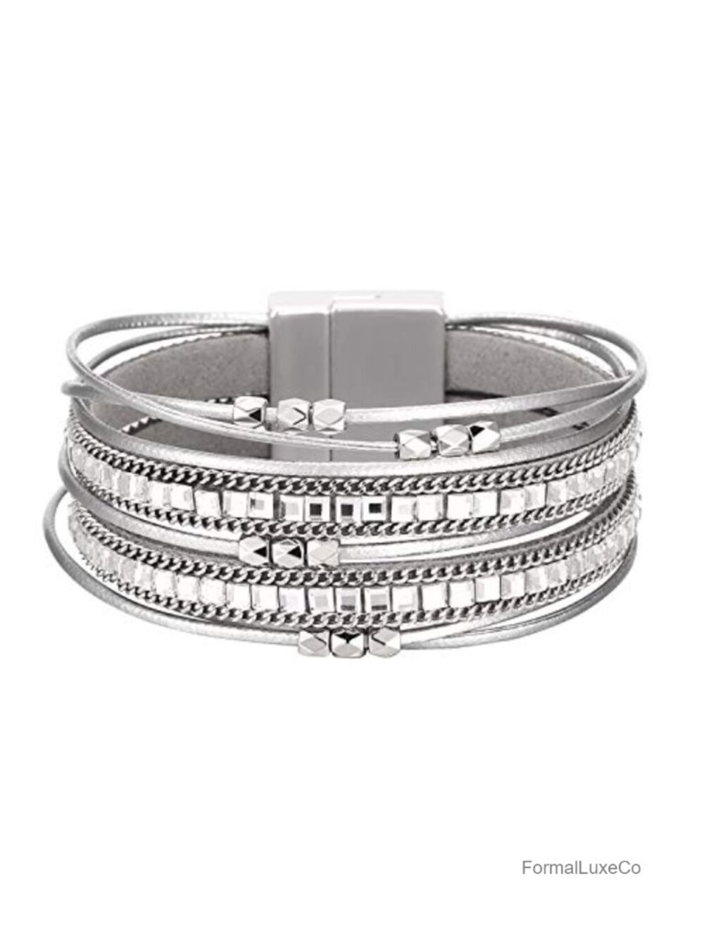 Faux Leather Wrap Bracelet Boho Western Layered Cuff Easy On Off Daily Wear